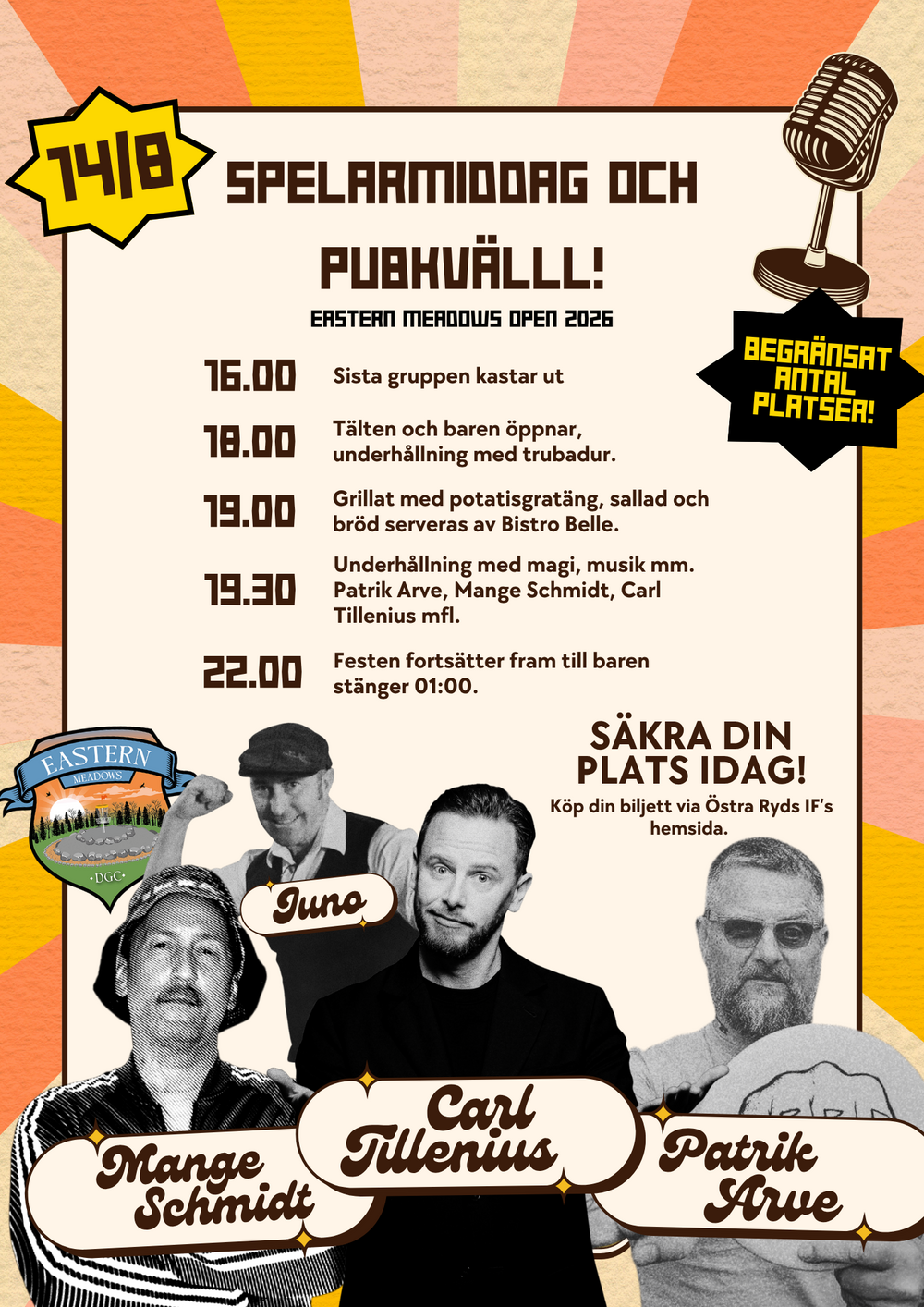 Spelarmiddag/Pubkväll 14/8 -2026 